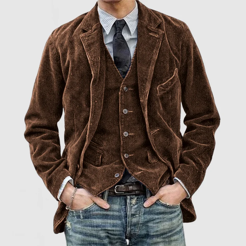 Lancaster Corduroy Blazer with Matching Waistcoat - Image 3
