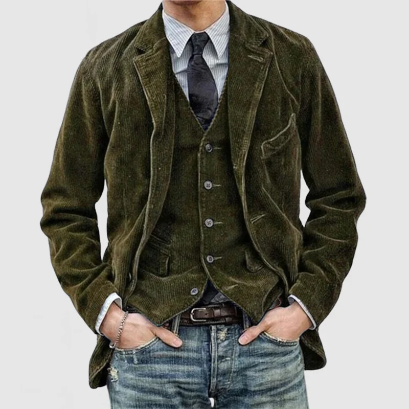 Lancaster Corduroy Blazer with Matching Waistcoat - Image 4
