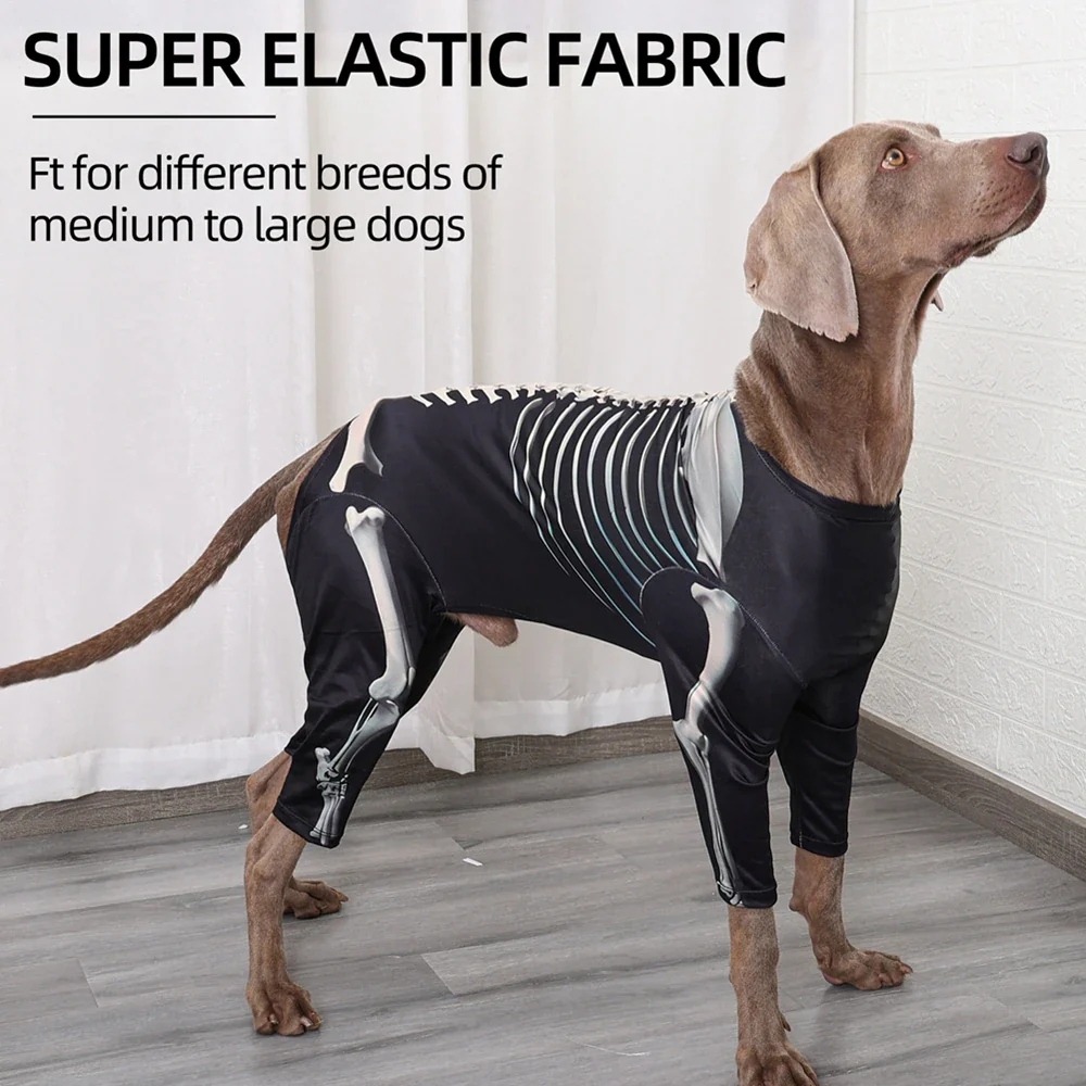 Large Dog Skeleton Bodysuit Costume - Image 2