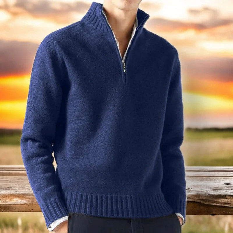 Marcell Cashmere Half-Zip Sweater - Image 2