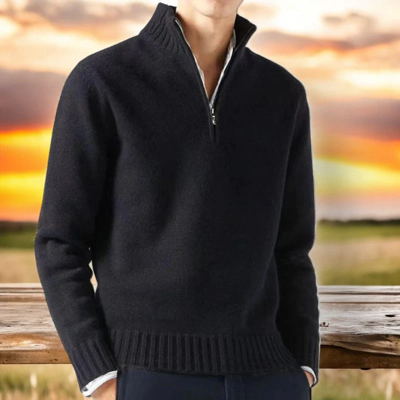 Marcell Cashmere Half-Zip Sweater - Image 5