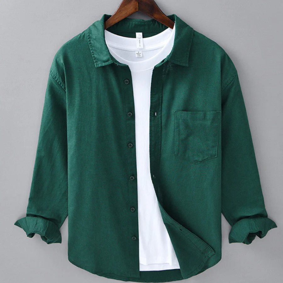 Marseille Premium Linen Long Sleeve Shirt - Image 7