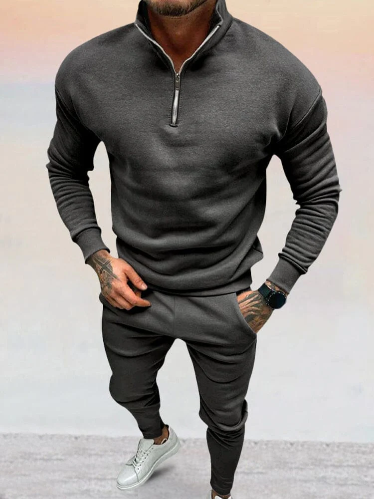 Monaco Casual Half-Zip Loungewear Set - Image 4