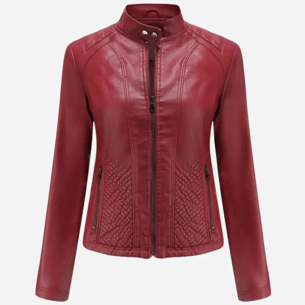 Selene Leather Zip Jacket - Image 7