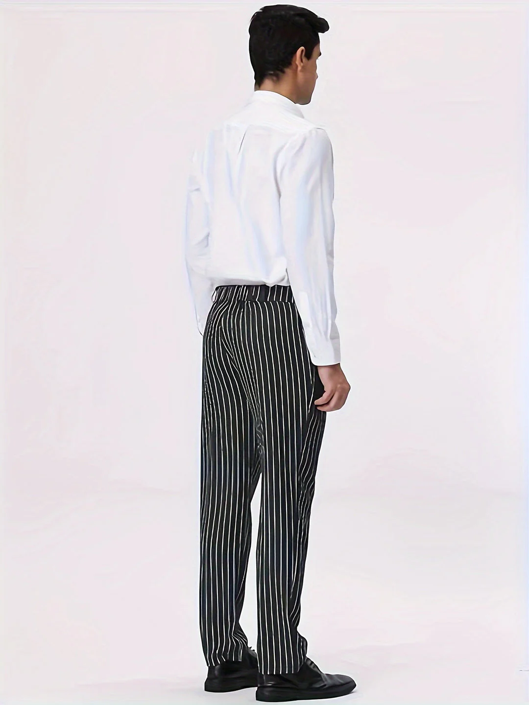 Striped Casual Trousers with Pockets - Image 2