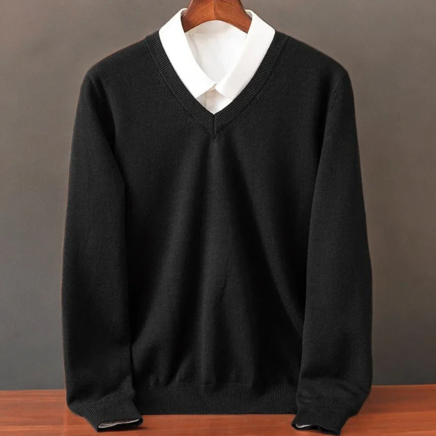 Valente Cashmere V-Neck Sweater - Image 5