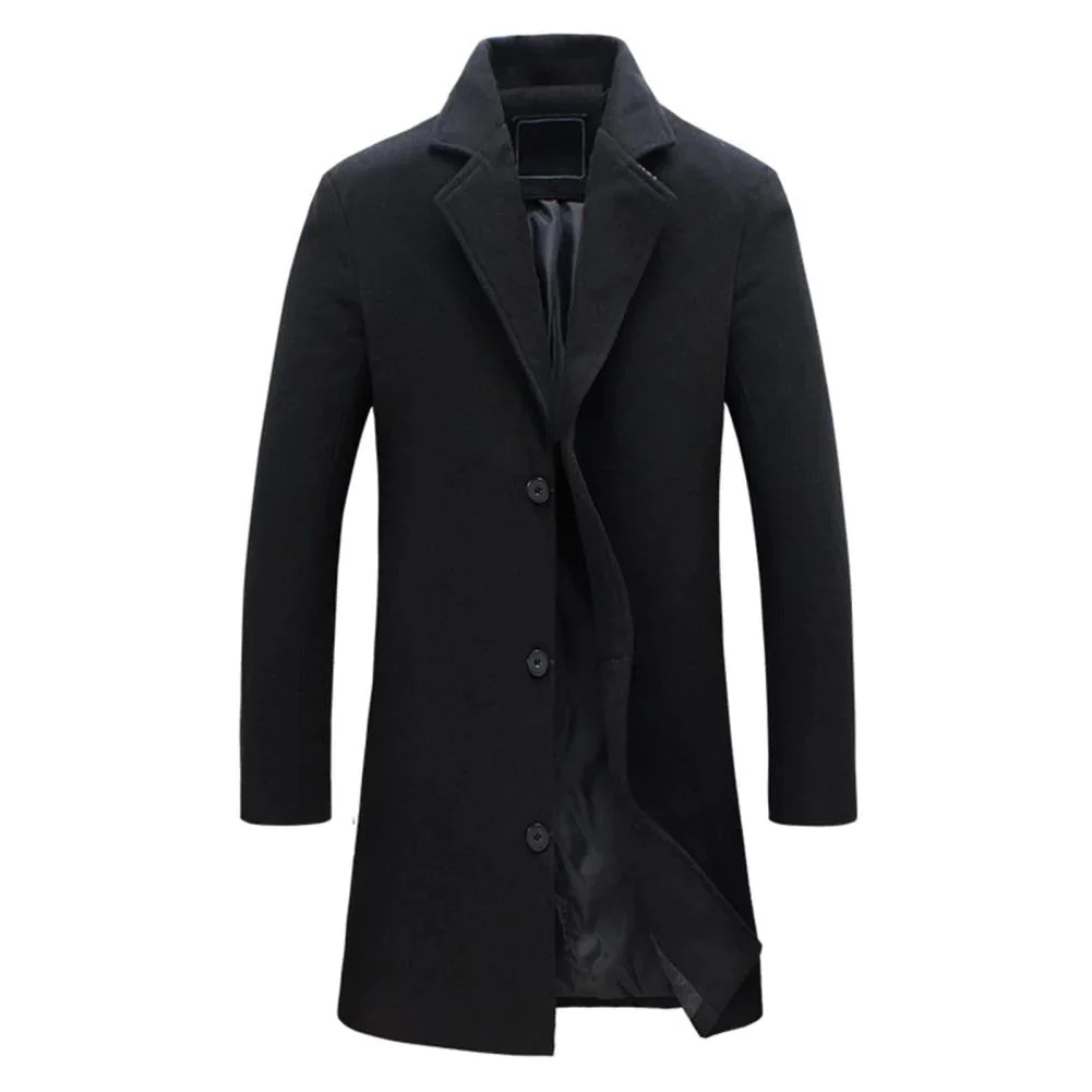Verona Long Wool Coat for Men - Image 2